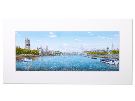 Mark F Lodge Thames View From Lambeth Bridge Giclee Print For Sale