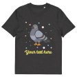 Personalised Custom Text - Organic Cotton Adults Unisex T-Shirt - London Doodles - Pigeon on Sale