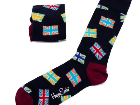 Happy Socks Union Jack Flags - Single Pair Hot on Sale