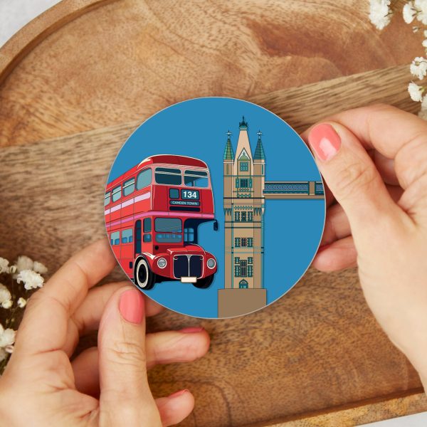 Bean & Bemble London City Tower Bridge & Bus Round Coaster Online now