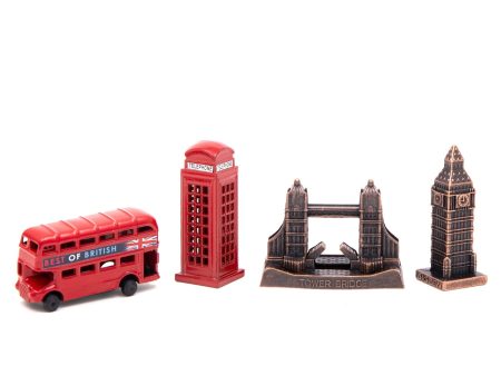 Die Cast Toy Set - Tower Bridge, Big Ben, Telephone Box and London Bus on Sale