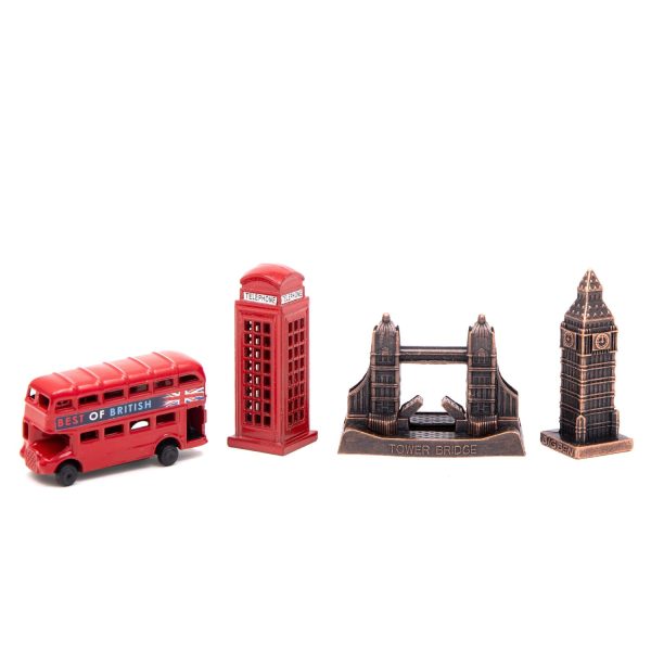 Die Cast Toy Set - Tower Bridge, Big Ben, Telephone Box and London Bus on Sale