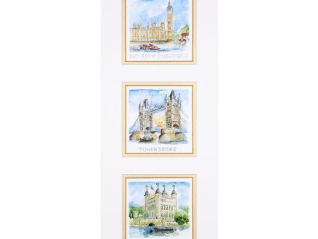 London Triple Mounted Print By Little England on Sale