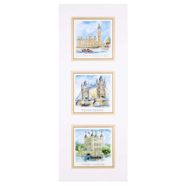 London Triple Mounted Print By Little England on Sale