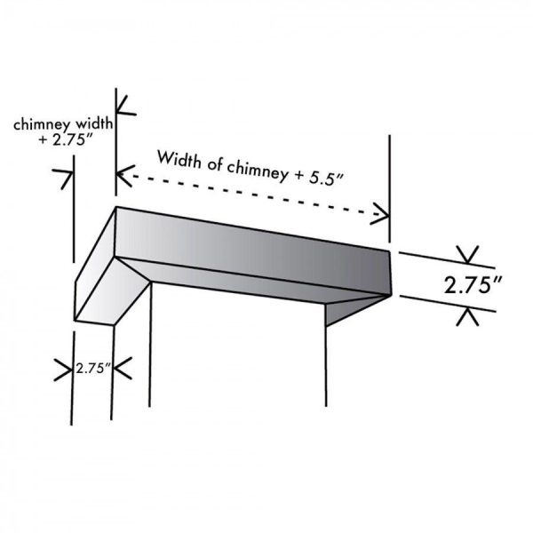 ZLINE Vented Crown Molding Profile 6 for Wall Mount Range Hood (CM6V-KBUF) Supply