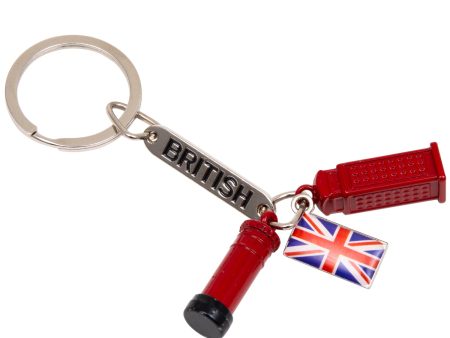 Post Box, Telephone Box and Union Jack Die Cast Keyring Online