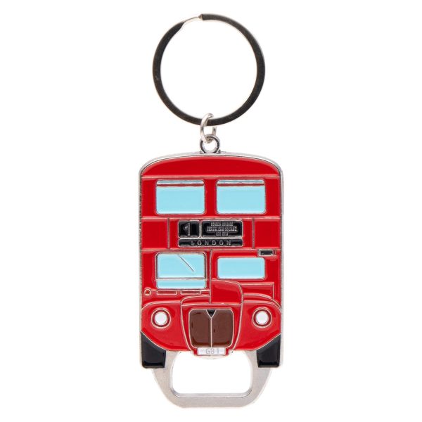 Red Bus Bottle Opener Keyring For Sale