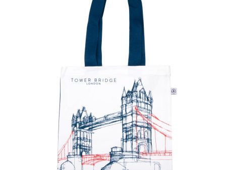 Tower Bridge Line Tote Bag For Sale