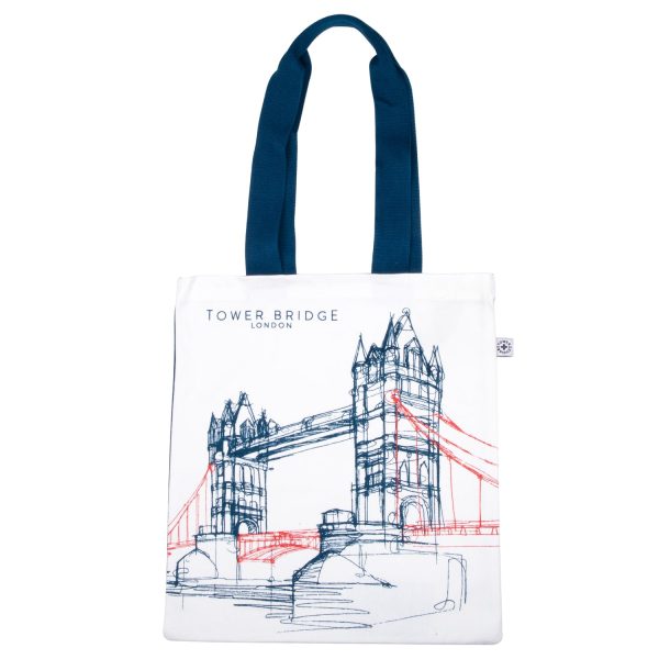 Tower Bridge Line Tote Bag For Sale