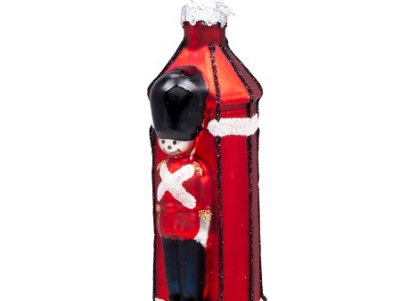 Gisela Graham Soldier In Sentry Box Painted Glass Christmas Decoration Fashion