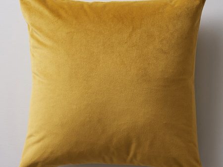 Albion Velvet cushion, 45 x 45cm, Mustard on Sale