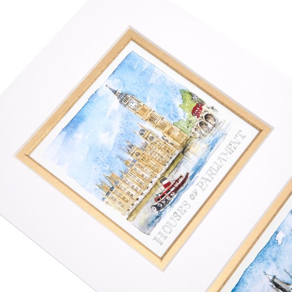 London Triple Mounted Print By Little England on Sale