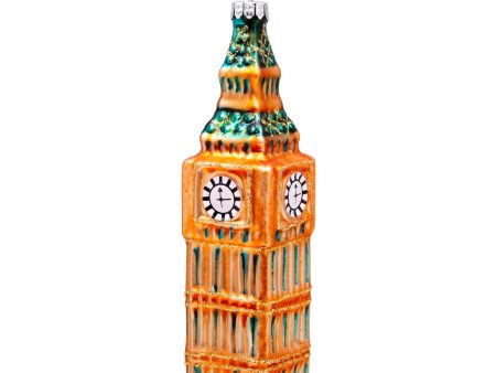 Gisela Graham Big Ben Painted Glass Christmas Decoration Online now