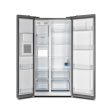 Forno Salerno - 36 in. Side by Side Refrigerator with External Water and Ice Dispenser in Stainless Steel with Trim Kit (FFRBI1844-40SG) For Sale