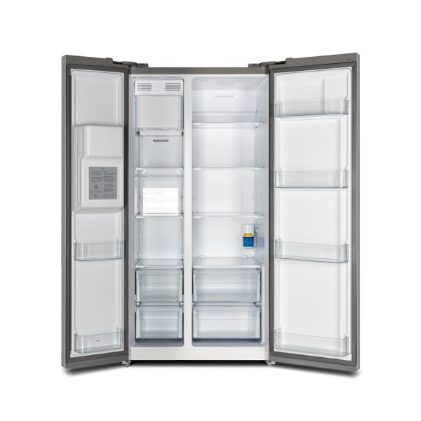 Forno Salerno - 36 in. Side by Side Refrigerator with External Water and Ice Dispenser in Stainless Steel with Trim Kit (FFRBI1844-40SG) For Sale