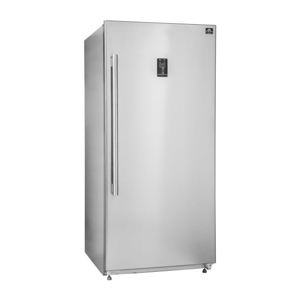 Forno Rizzuto - 32 in. 13.8 cu.ft. Interchangeable Refrigerator to Freezer with Right Side Door and Decorative Grill in Stainless Steel (FFFFD1933-32RS) Sale