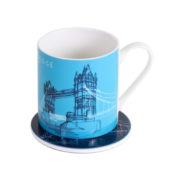 Tower Bridge Line Ceramic Coaster Online Hot Sale