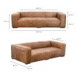 Moe s Bolton Living Collection 101 in. Sofa in Top-Grain Brown Leather Supply