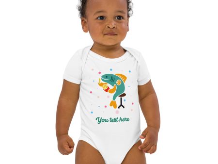 Personalised Custom Text - Baby Bodysuit - London Doodles - Fish & Chips Online Sale