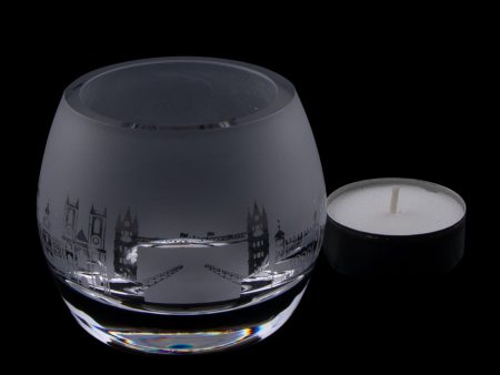 London Skyline Milford Glass Tealight Holder Discount