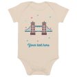 Personalised Custom Text - Baby Bodysuit - London Doodles - Tower Bridge Online Sale