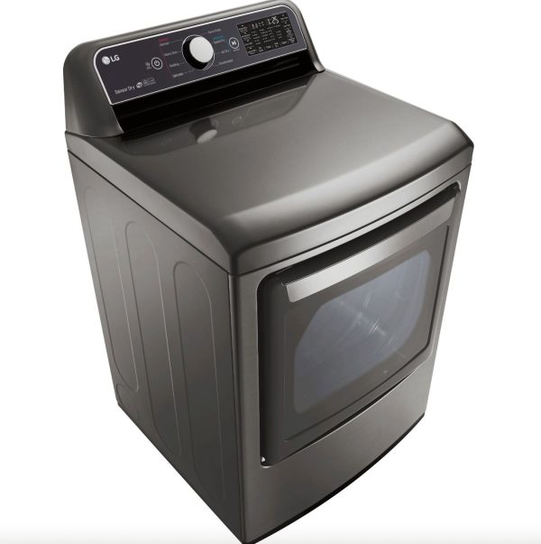 LG 27 in. Rear Control Front Load Electric Dryer in Graphite Steel 7.3 cu. ft. (DLE7300VE) Discount