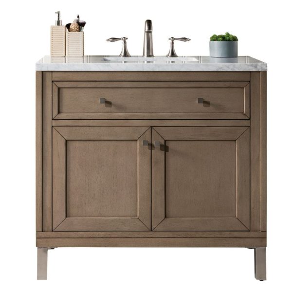 James Martin Vanities Chicago Collection 36 in. Single Vanity in Whitewashed Walnut with Countertop Options on Sale