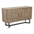 Moe s Justin Living Collection West Sideboard in Solid Mango Wood and Iron Base Cheap