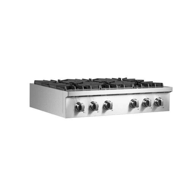 Forno Lseo 36 in. 6 Burner Gas Rangetop with Griddle in Stainless Steel (FCTGS5737-36) Cheap