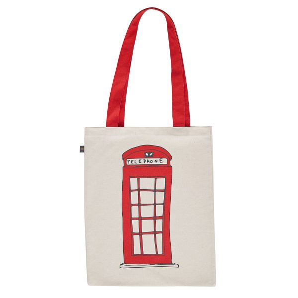 London Bus & Telephone Cotton Bag by Victoria Eggs Online now