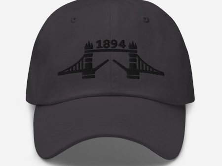 1894 Tower Bridge - Black Thread Embroidered Baseball Cap For Cheap