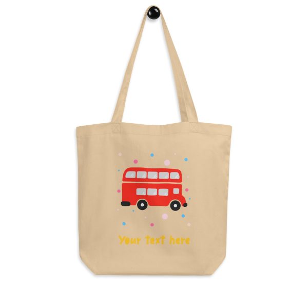 Personalised Custom Text - Eco Tote Bag - London Doodles - Bus on Sale