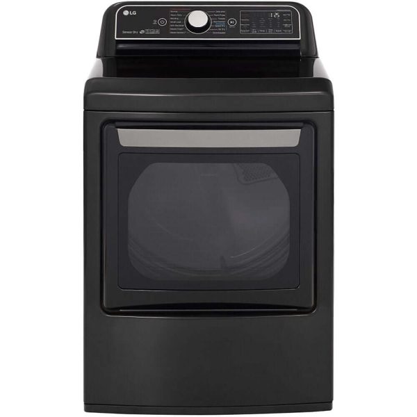 LG 27 in. Smart Wi-Fi Enabled Electric Dryer with TurboSteam In Black Steel 7.3 cu. ft. (DLEX7900BE) Sale