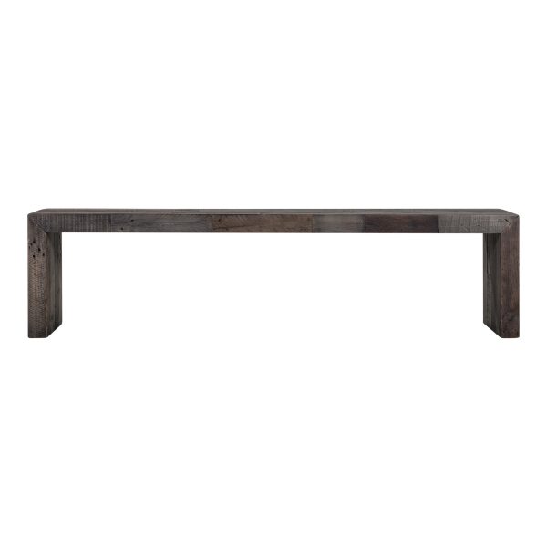 Moe s 71 in. Vintage Dining Bench in Grey Pine Hot on Sale