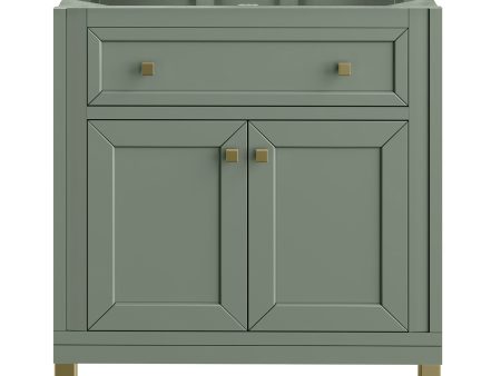 James Martin Vanities Chicago Collection 30 in. Single Vanity in Smokey Celadon, Cabinet Only For Cheap