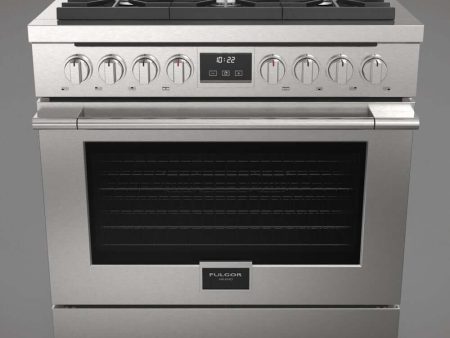 Fulgor Milano 36 in. 400 Series Accento All Gas Range in Stainless Steel (F4PGR366S2) For Sale