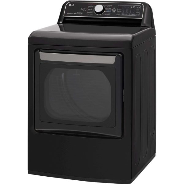 LG 27 in. Smart Wi-Fi Enabled Electric Dryer with TurboSteam In Black Steel 7.3 cu. ft. (DLEX7900BE) Sale