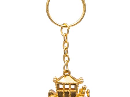 Coronation Carriage Keyring - Gold Supply