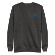 1894 Tower Bridge - Blue Thread Embroidered Unisex Premium Sweatshirt Online Hot Sale