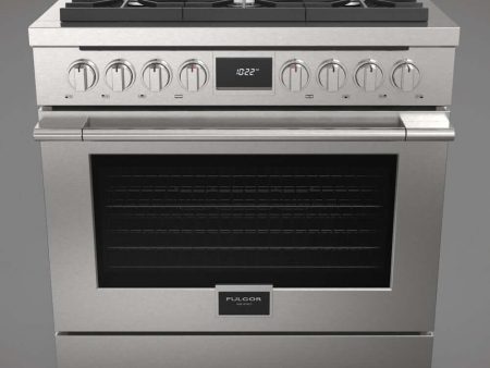 Fulgor Milano 36 in. 400 Series Accento Dual Fuel Range in Stainless Steel (F4PDF366S1) Cheap