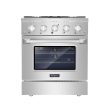 Empava 30 in. Pro-Style Freestanding Gas on Gas Range in Stainless Steel (30GR07) Cheap