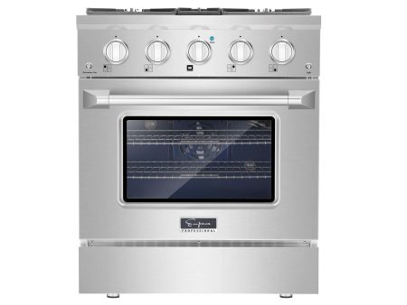 Empava 30 in. Pro-Style Freestanding Gas on Gas Range in Stainless Steel (30GR07) Cheap