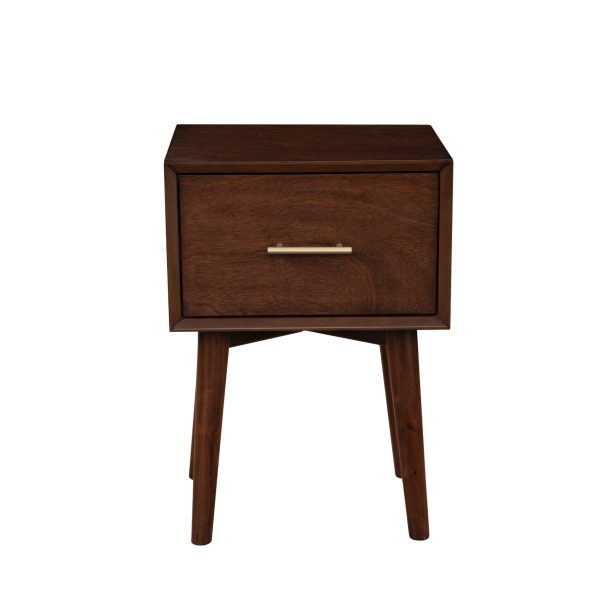 Alpine Flynn End Table, Walnut Fashion