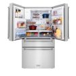 ZLINE Kitchen Package with Water and Ice Dispenser Refrigerator, 48 in. Dual Fuel Range, 48 in. Range Hood, Microwave Drawer, and 24 in. Tall Tub Dishwasher (5KPRW-RARH48-MWDWV) Online Sale