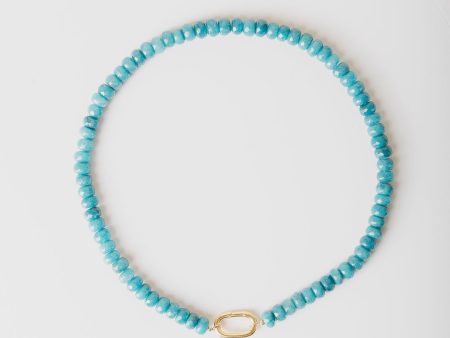 Candy Necklace - Blue Raspberry Jade For Sale