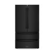 ZLINE Kitchen Package with Black Stainless Steel Refrigeration, 36 in. Dual Fuel Range, 36 in. Range Hood, Microwave Drawer, and 24 in. Tall Tub Dishwasher (5KPR-RABRH36-MWDWV) Fashion