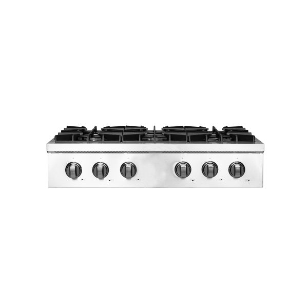 Forno Lseo 36 in. 6 Burner Gas Rangetop with Griddle in Stainless Steel (FCTGS5737-36) Cheap