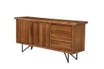 Alpine Live Edge Server, Light Walnut Sale