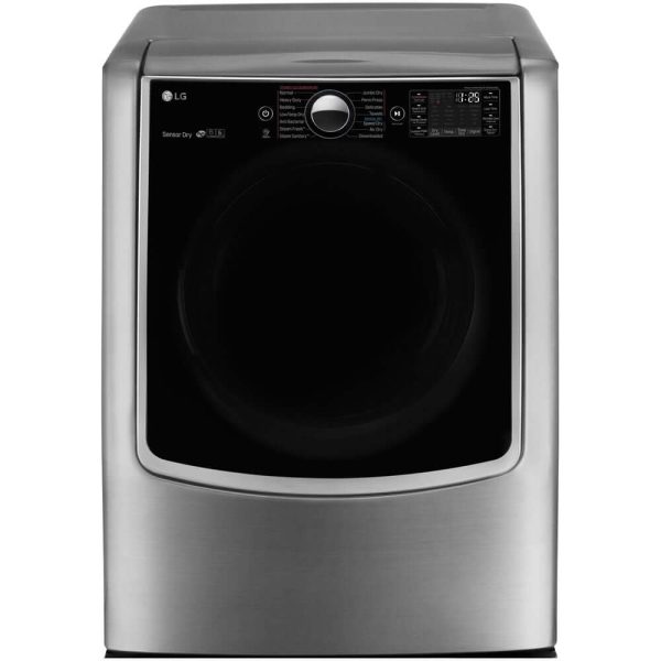 LG 29 in. Ultra Large Capacity Electric Dryer in Graphite Steel 9 cu. ft. (DLEX9000V) on Sale