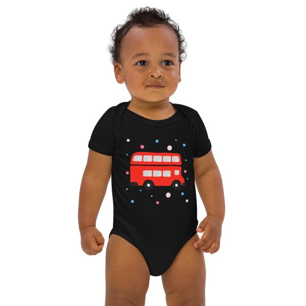 London Doodles - Bus - Organic Cotton Baby Bodysuit Supply